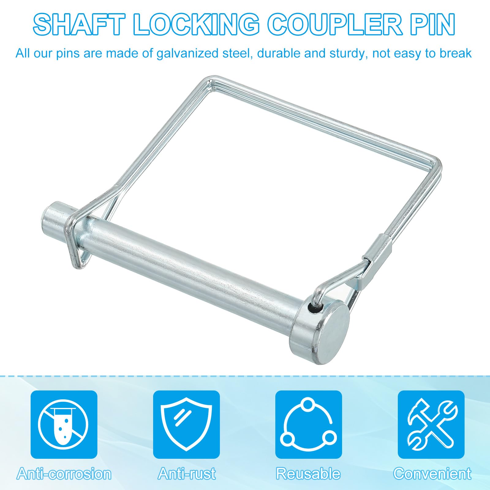 PATIKIL Trailer Coupler Pin 1/4x2-9/16x1.5"(D*L*IW) - Image 4