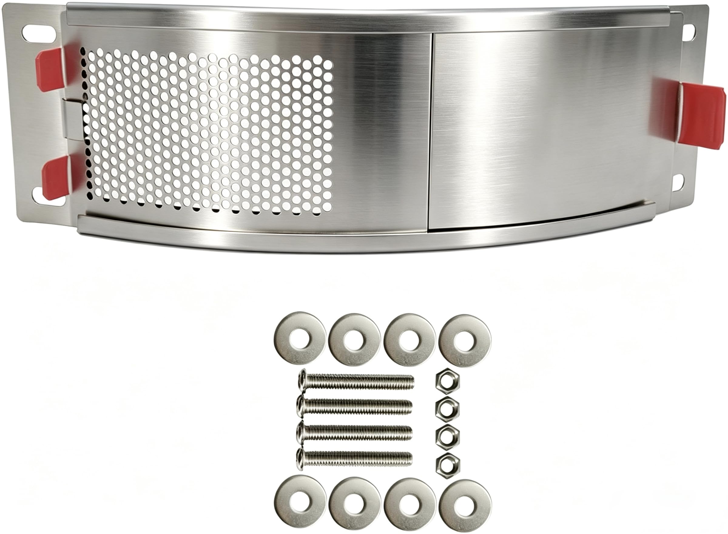 SXATOLS Stainless Steel Draft Door Fits for Medium & Large Big Green Egg Grill, Replacement Parts for Bottom Vent with Punched Mesh Screen