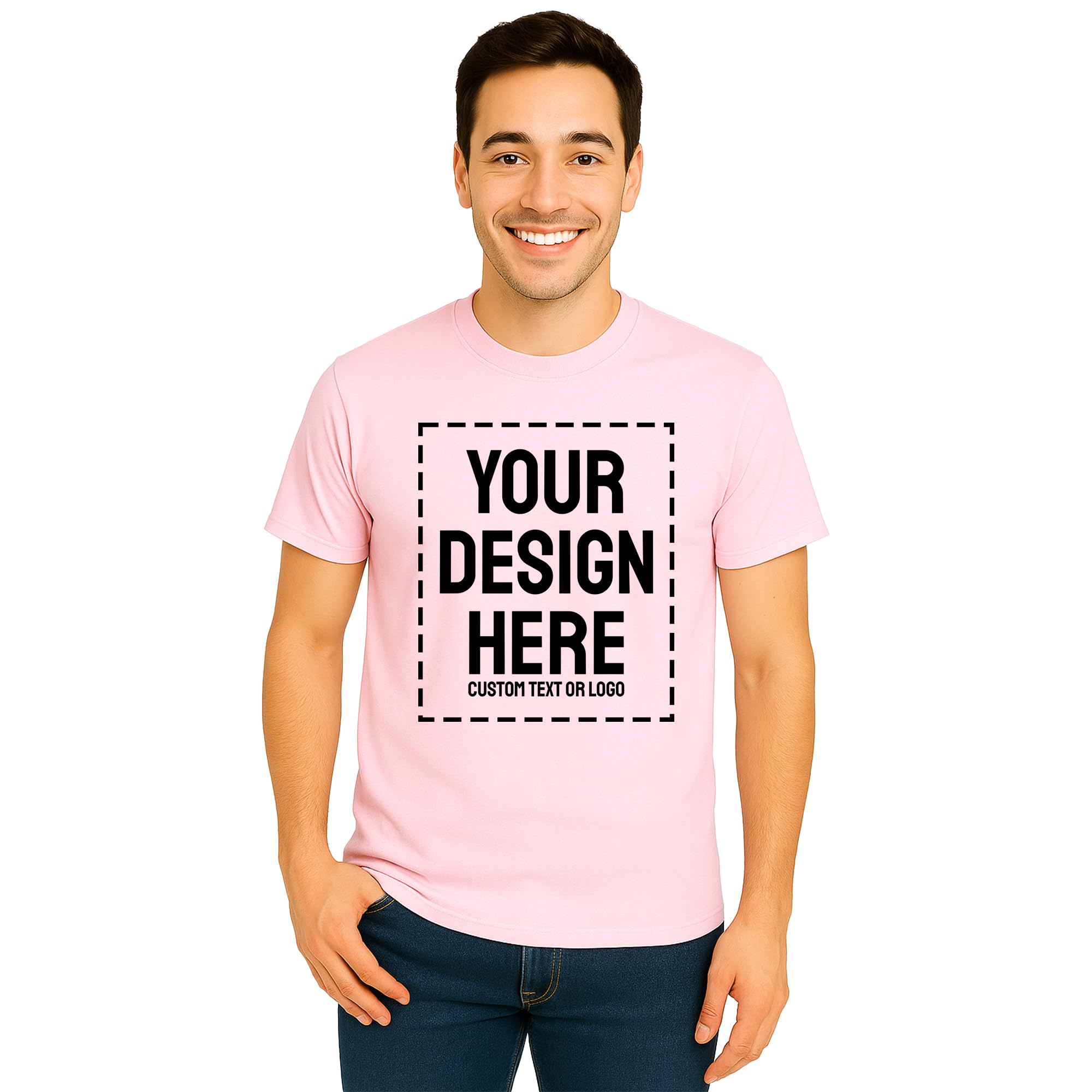 Custom Gildan T Shirts Personalized Tees with Text Image or Logo Design Your Own Shirt for Men Women