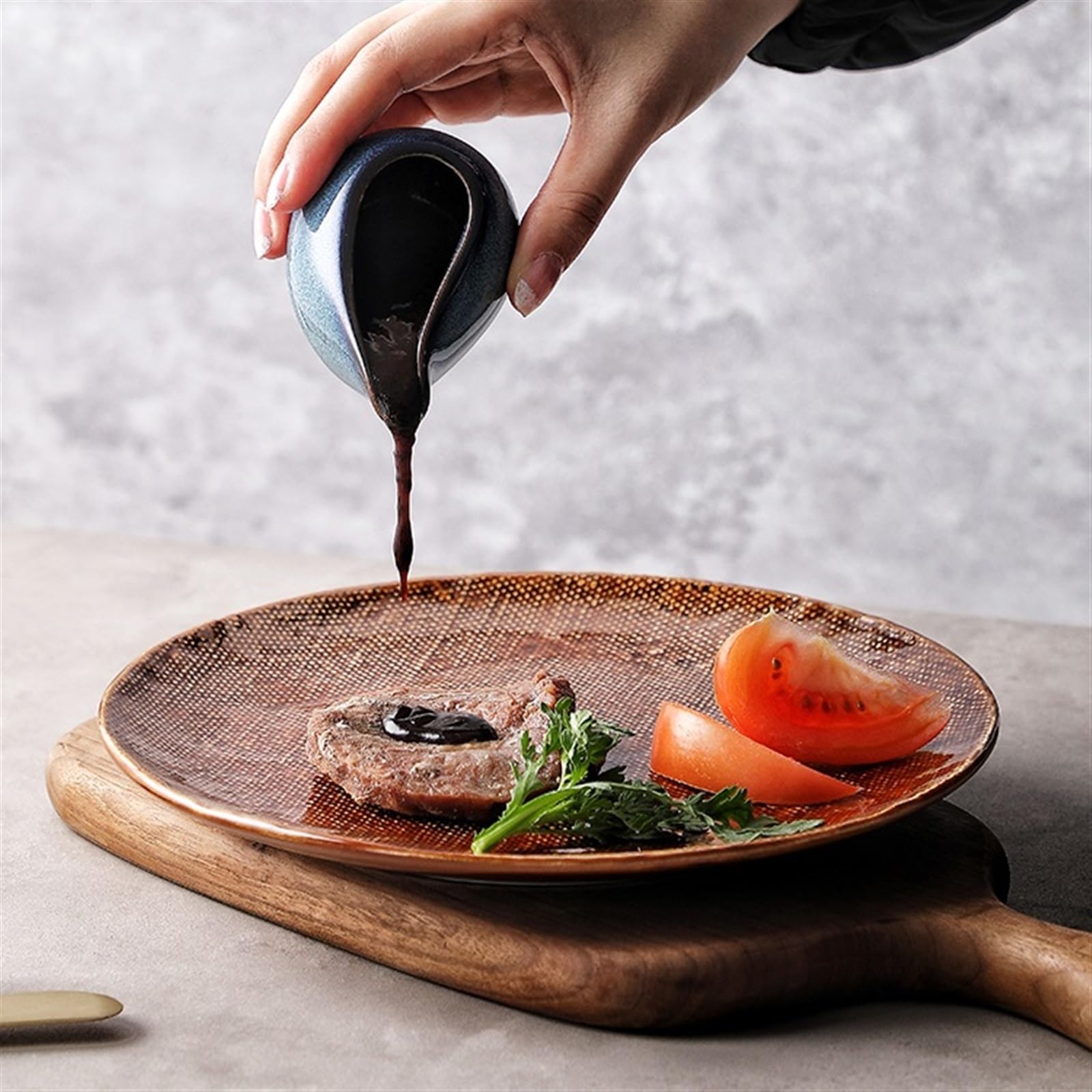 Saucièren mini miski na sosy, 3,4 uncji, ceramiczne, szklane, do mleka, dzbanek, kreatywna kawa, małe mleko, do gospodarstwa domowego, małe sosjerki do mleka, sosów (niebieskie)