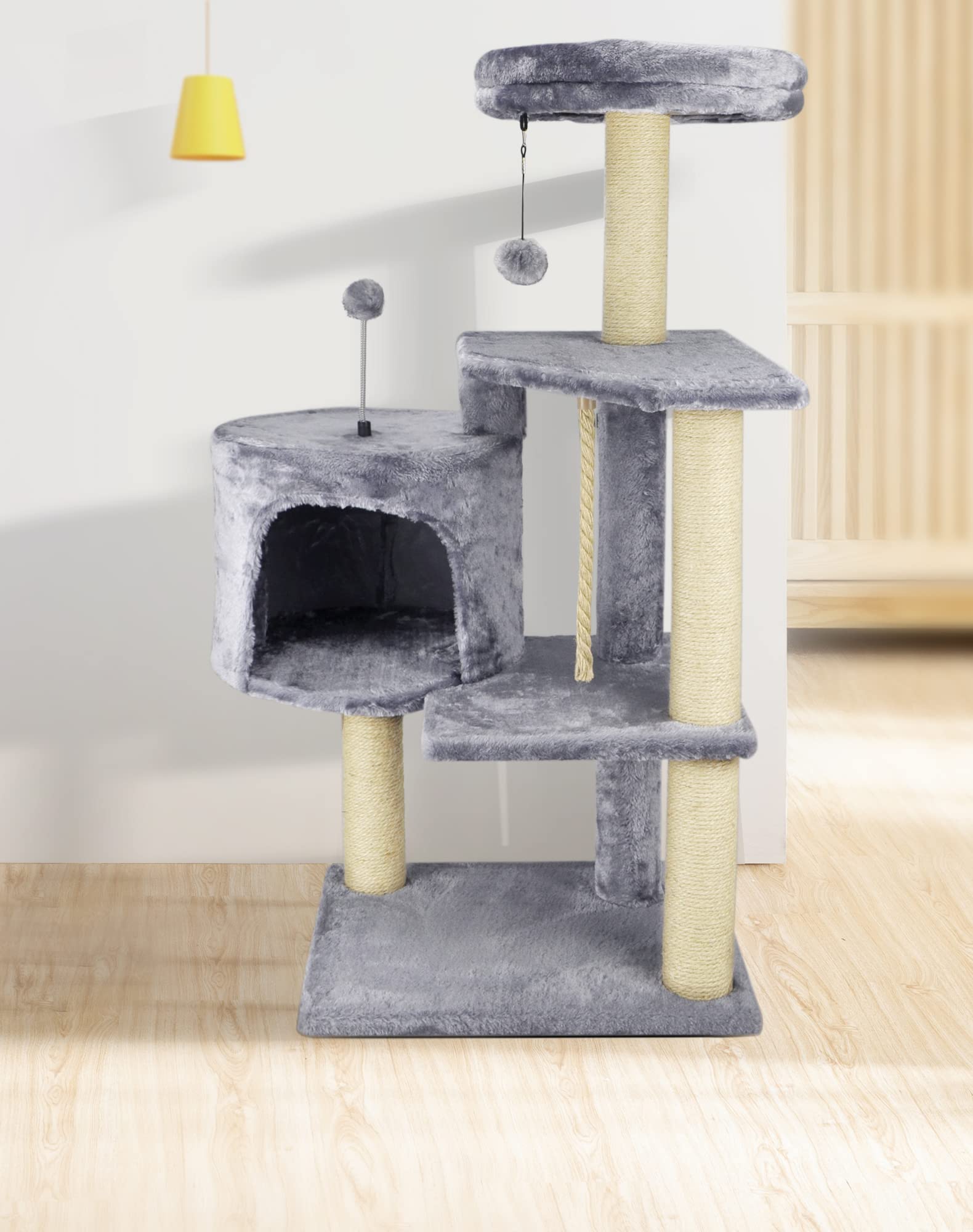 TINWEIUS 01A Cat Tree Scratching Toy Activity Centre Cat Tower Furniture