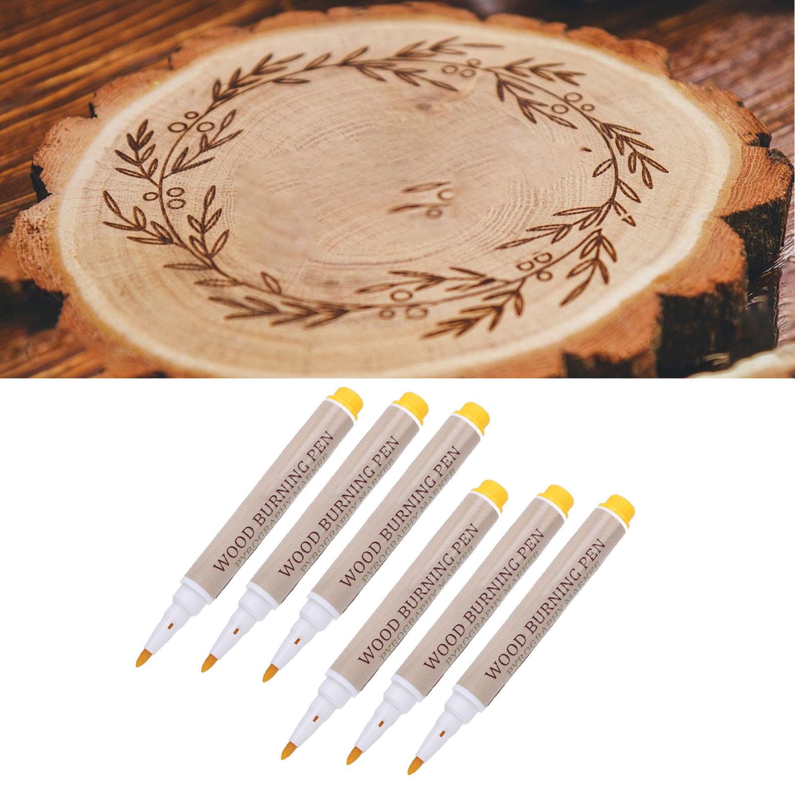 Amazon.co.jp: ochun ウッドバーニングペンキット6本、焼き絵ウッド