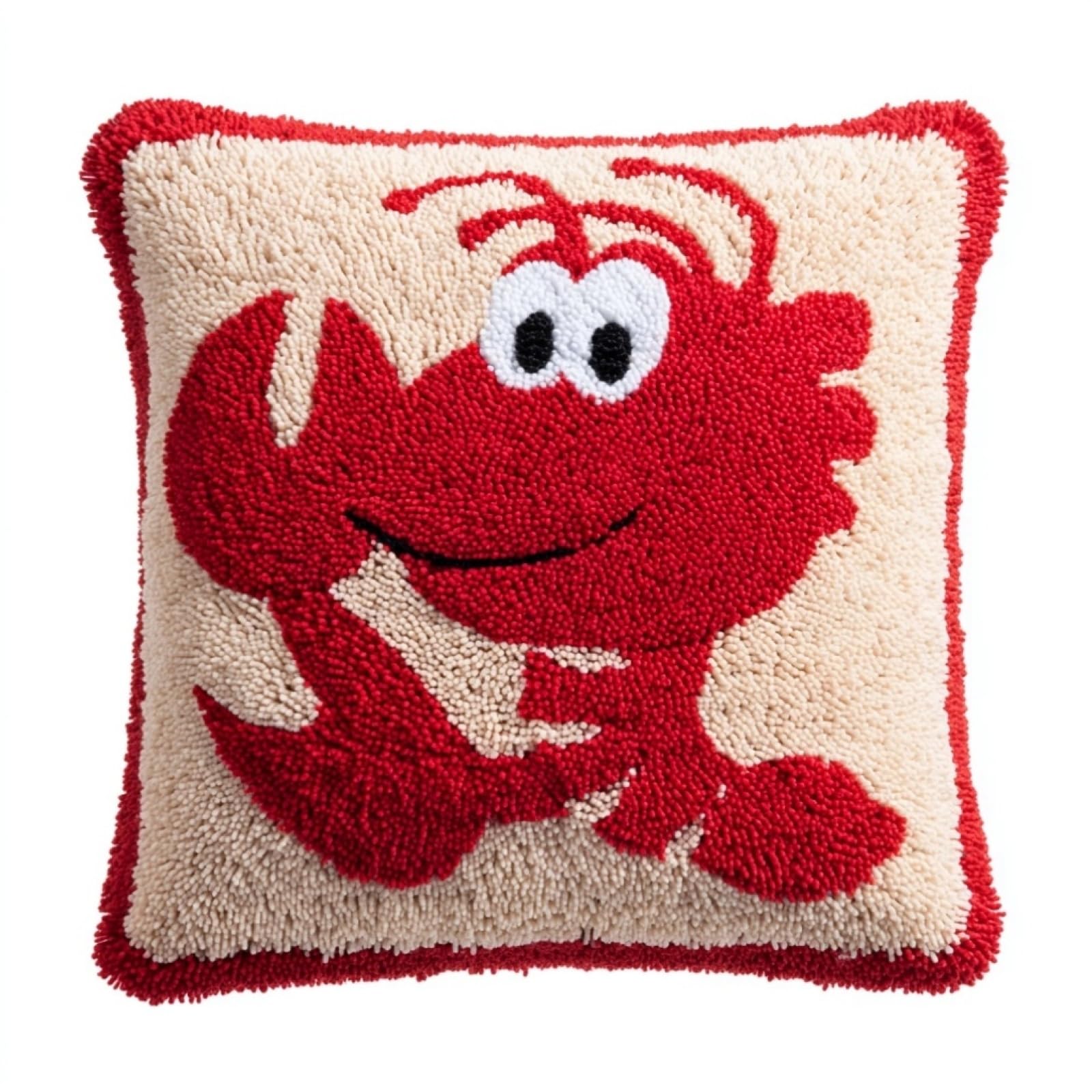 AxiangziK Latch Hook Pillow Kits for Beginners,Shrimp