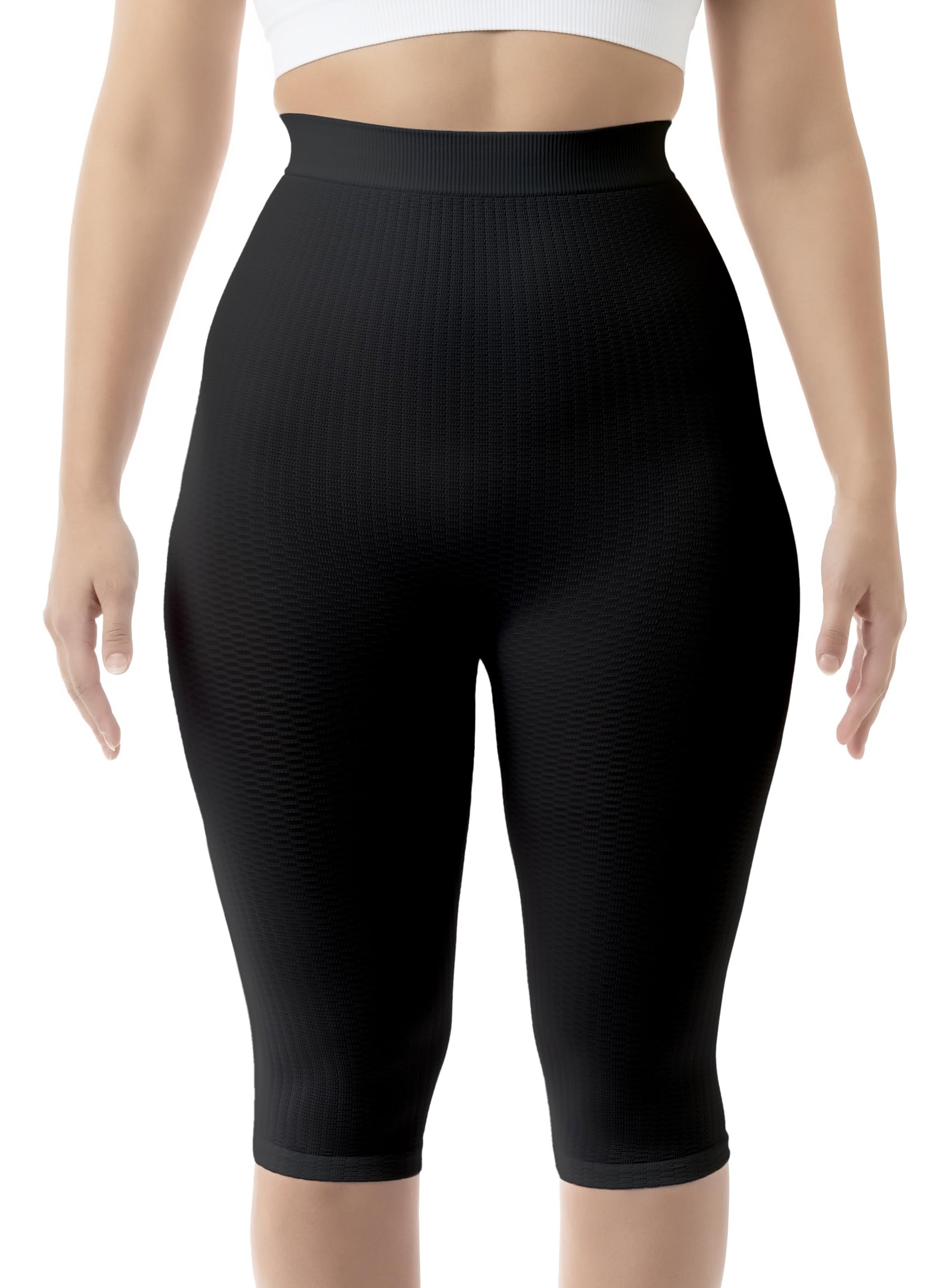 FarmaCell Anti-Cellulite Leggings Damen 3/4 mit Mikromassage, Hoher Bund, Made in Italy, 123