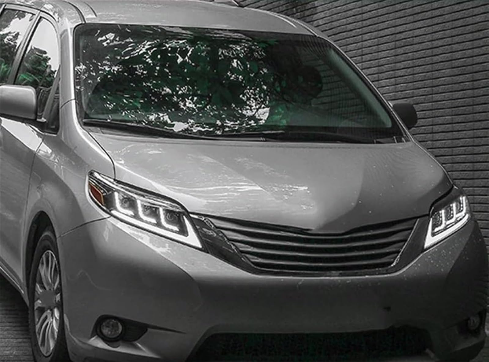 Wivplex Przednie światło przeciwmgielne samochodu Obudowa reflektora samochodowego, dla Toyota, Sienna 2011-2017 2018 reflektory Drl żarówka biksenonowa światła