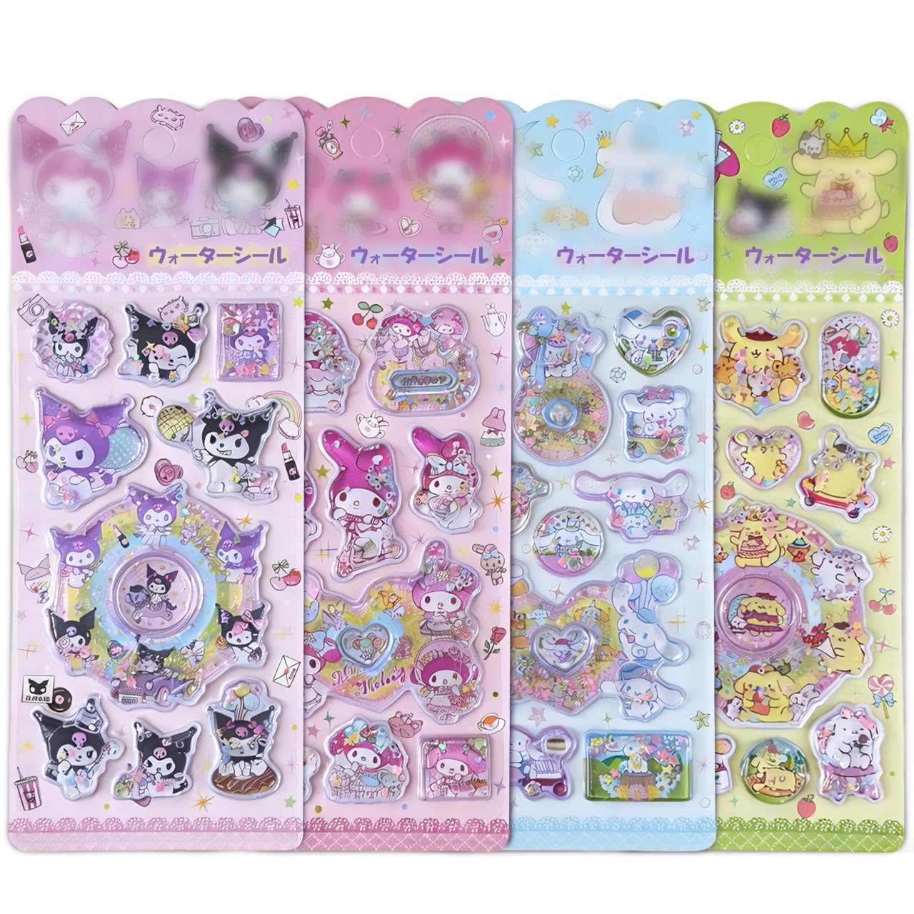 Amazon.co.jp: 4枚 ウォーターシール ドロップ うるちゅるポップ 水