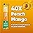 IQMIX Hydration Electrolyte Powder - 4-in-1 Formula for Hydration, Mental Clarity, Mood and Recovery - Sugar-Free Drink Mix, Keto, Magnesium L-Threonate, Lions Mane - 40 Count Peach Mango