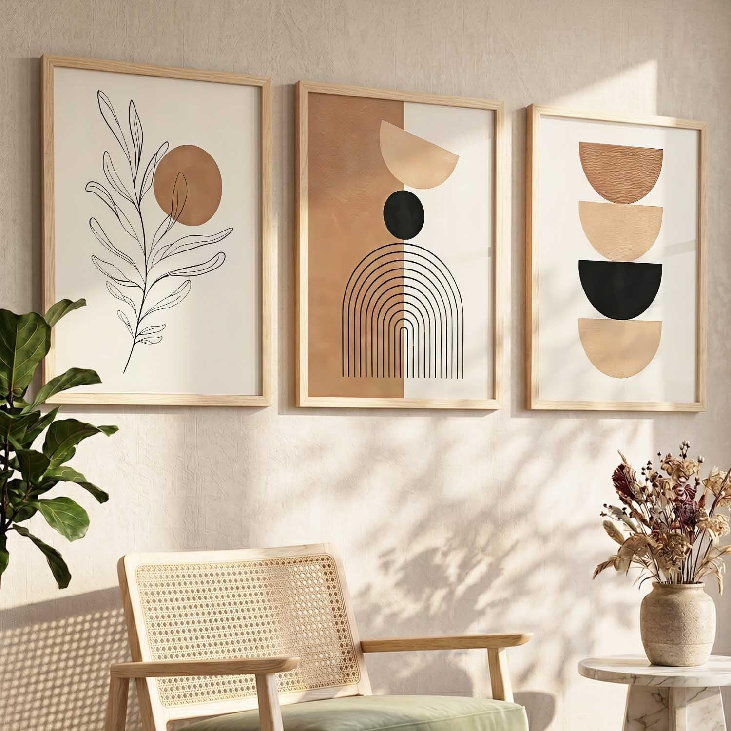 Minimalist Boho Wall Art - Set of 3 Prints -24 Minimalist Boho Wall Art - Set of 3 Prints -24
