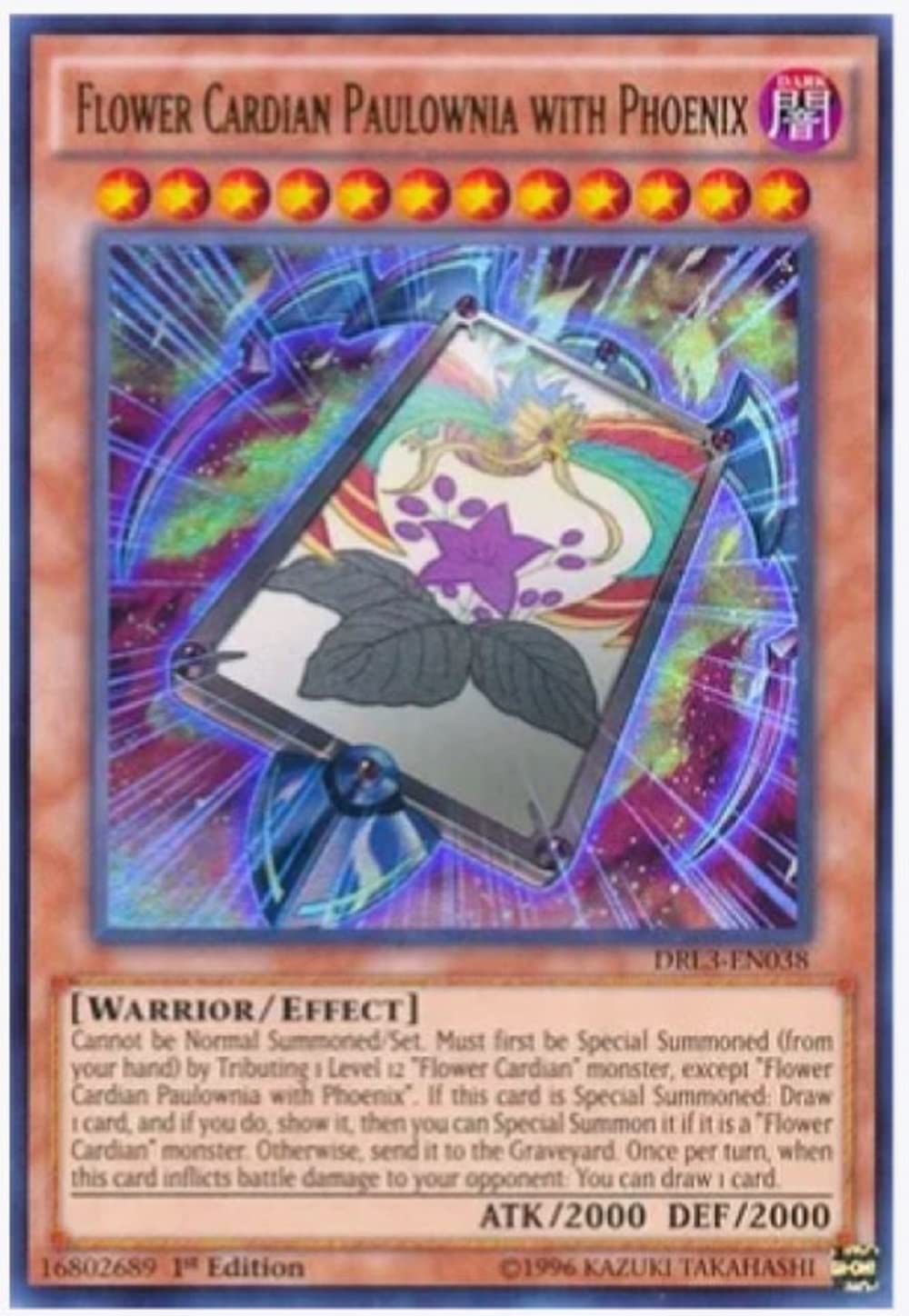 yugioh - Fiore di Paulownia cardiano con Phoenix DRL3-EN038 1a Edizione Ultra Rare - Dragoni della Legenda: scatenati