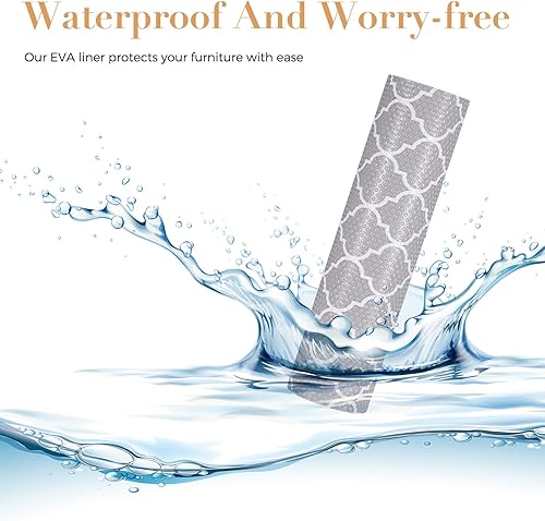 Miniatura 9 de Glotoch - Forro antideslizante mejorado para estantes con puntos, forro de cajón no adhesivo, revestimientos impermeables para armarios de cocina,