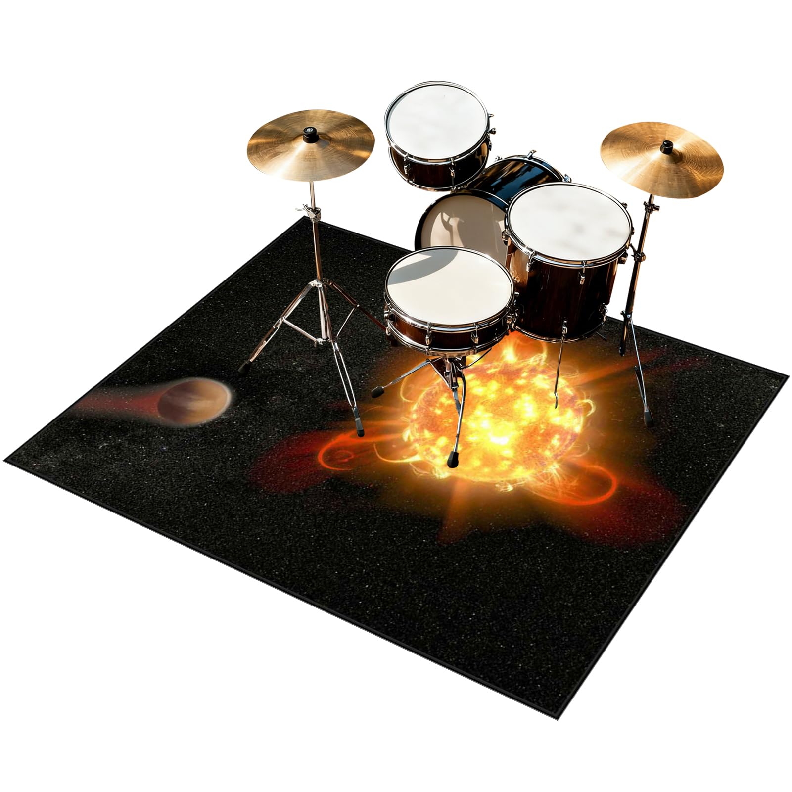 170 x 140 cm Dywan z baterią elektroniczną Dźwiękoszczelny Antypoślizgowy Dywan Pochłaniający Akustyczny Profesjonalna mata do instrumentów muzycznych do instrumentów muzycznych do gitary basowej