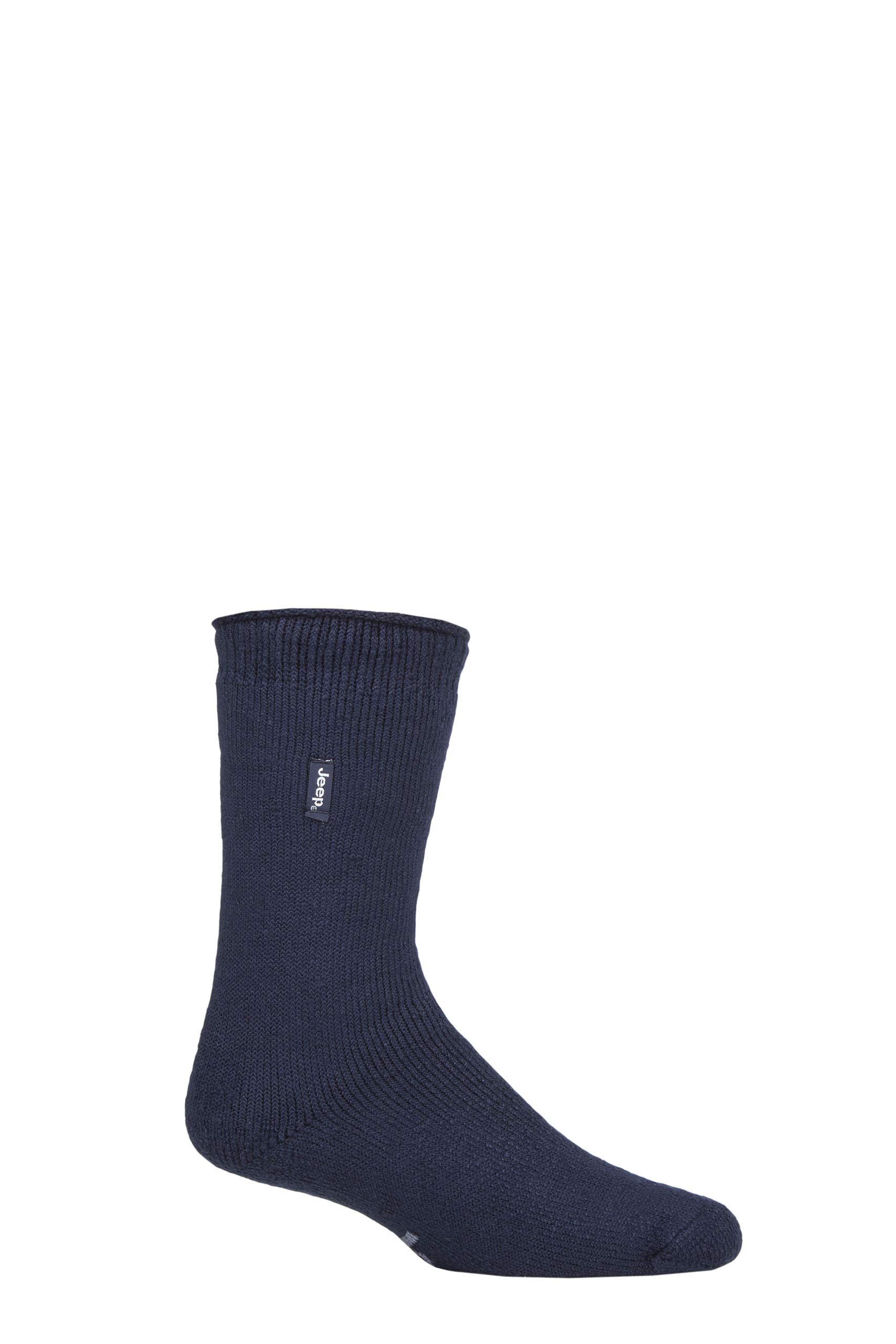 Jeep Men's Navy Renegade Thermal Boot Socks Pack Of 1 6-11