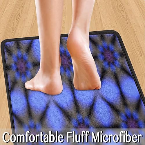 Miniatura 5 de Tapete de cocina con patrones de arte simétrico, abstracto, acolchado, antifatiga, juego de 2 piezas, duradero, resistente a las manchas, parte