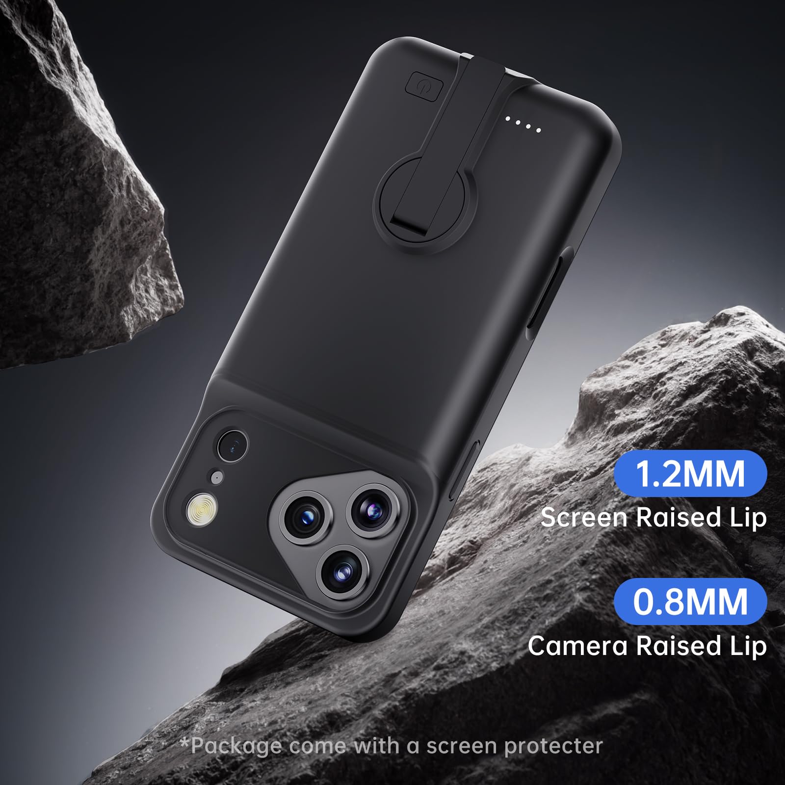 Amazon.com: GIN FOXI for iPhone 17 Pro Max Battery Case with Stand