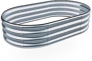 Raised Garden Bed - 4x2x1ft Galvanized Planter Box for Outdoor Gardening and...
