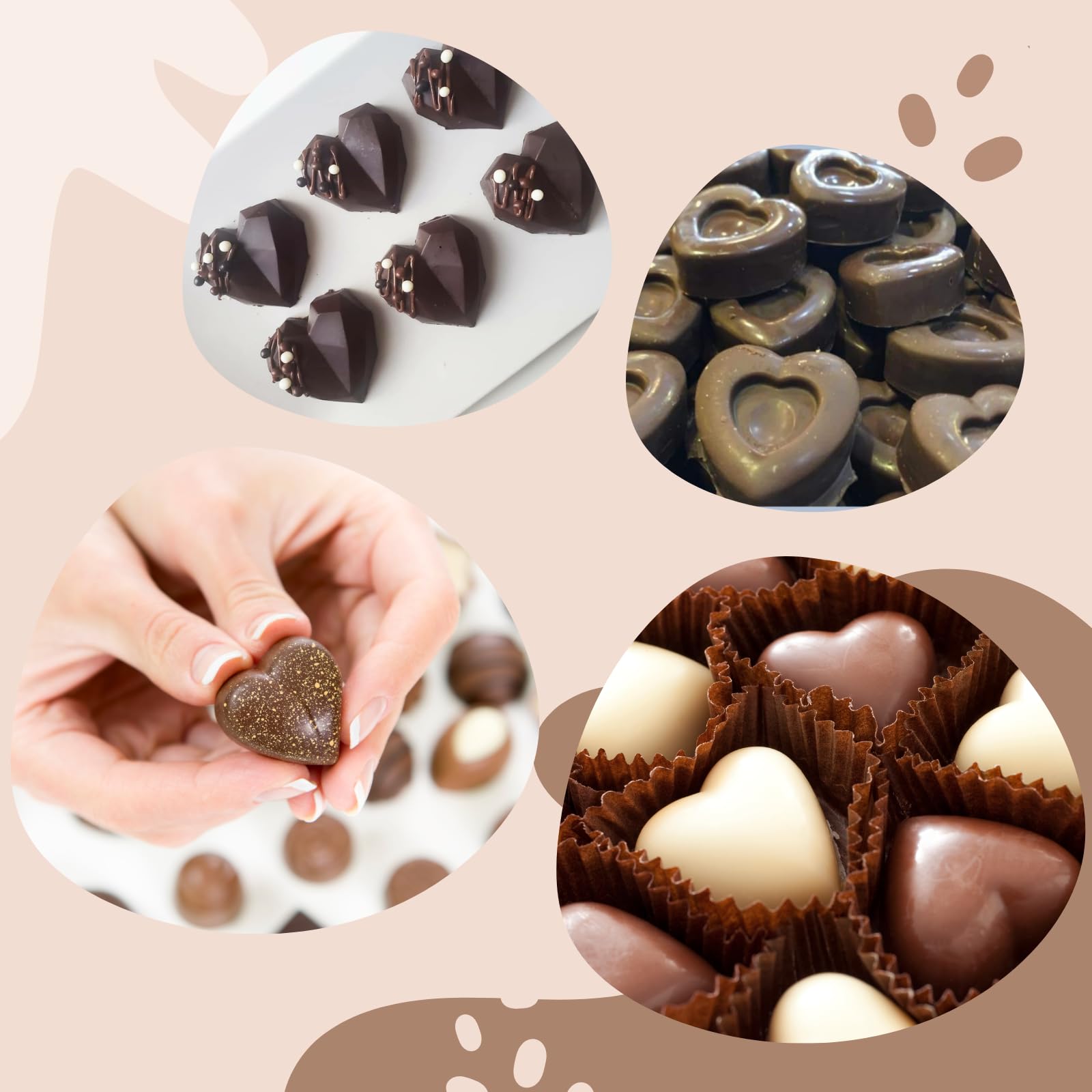 2 Stampi In Silicone Per Cioccolato - Antiaderenti, Alimentari - Per Barrette, Caramelle E Dubai Chocolate - 27,4x17x1,1 Cm - 3