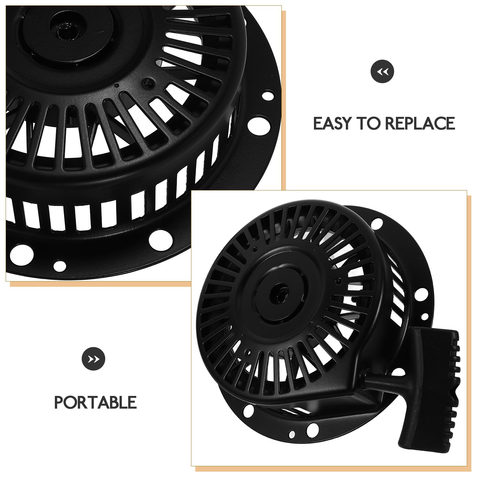 PRETYZOOM Arrancador Recoil para Motores Kit de Resistente para Cortacésped y Equipos Exteriores Instalación Fácil sin Herramientas