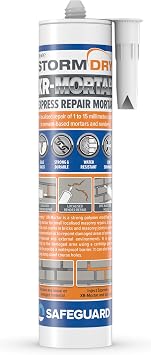Stormdry XR-Mortar 310ml Grey - Ready Mixed Cement & Repair Mortar - Waterproof Express Pointing & Masonry Crack Filler for Brick, Stone & Concrete