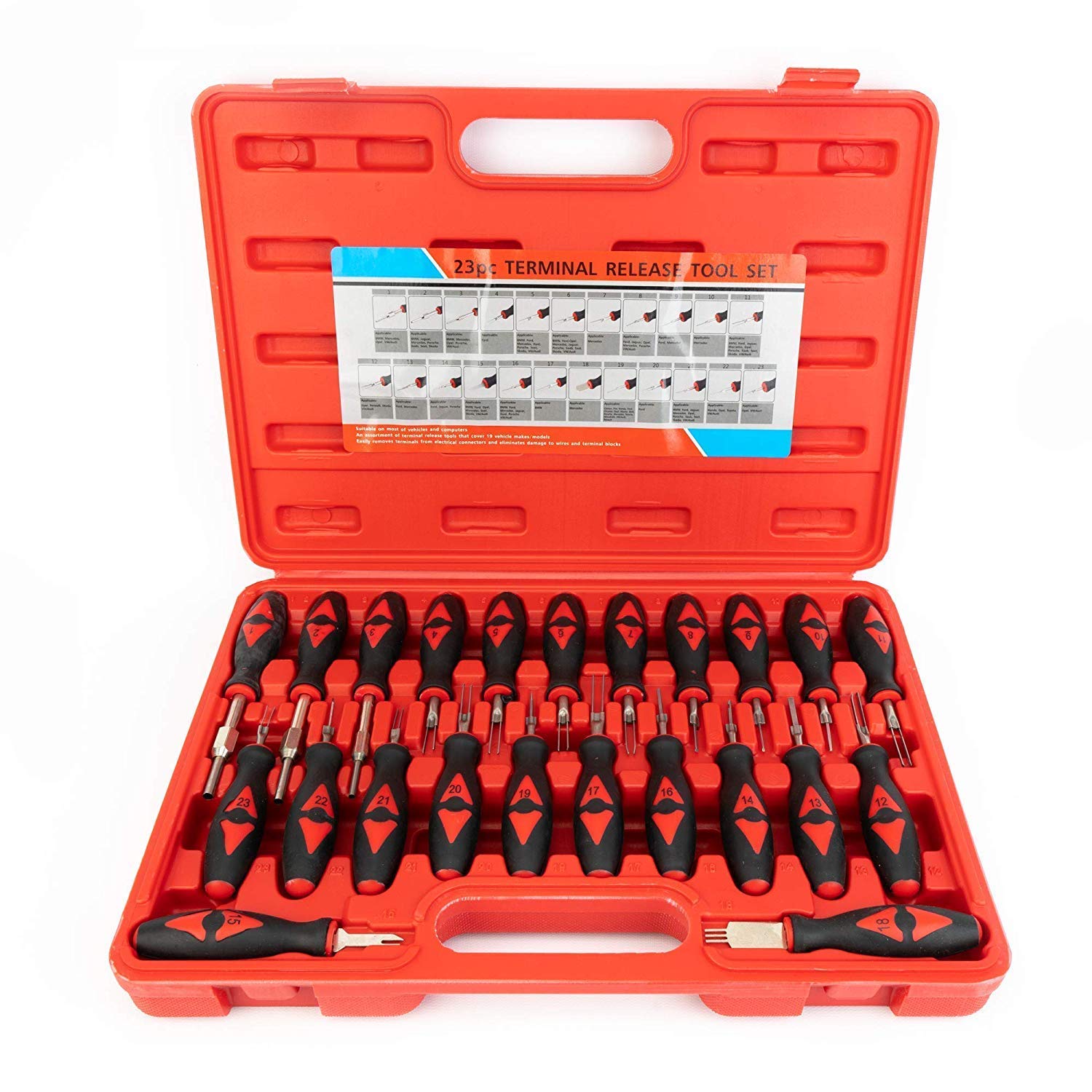 23-Piece Universal Terminal Release Kit Electrical Terminal Removal for American Domestic and Imported Vehicles