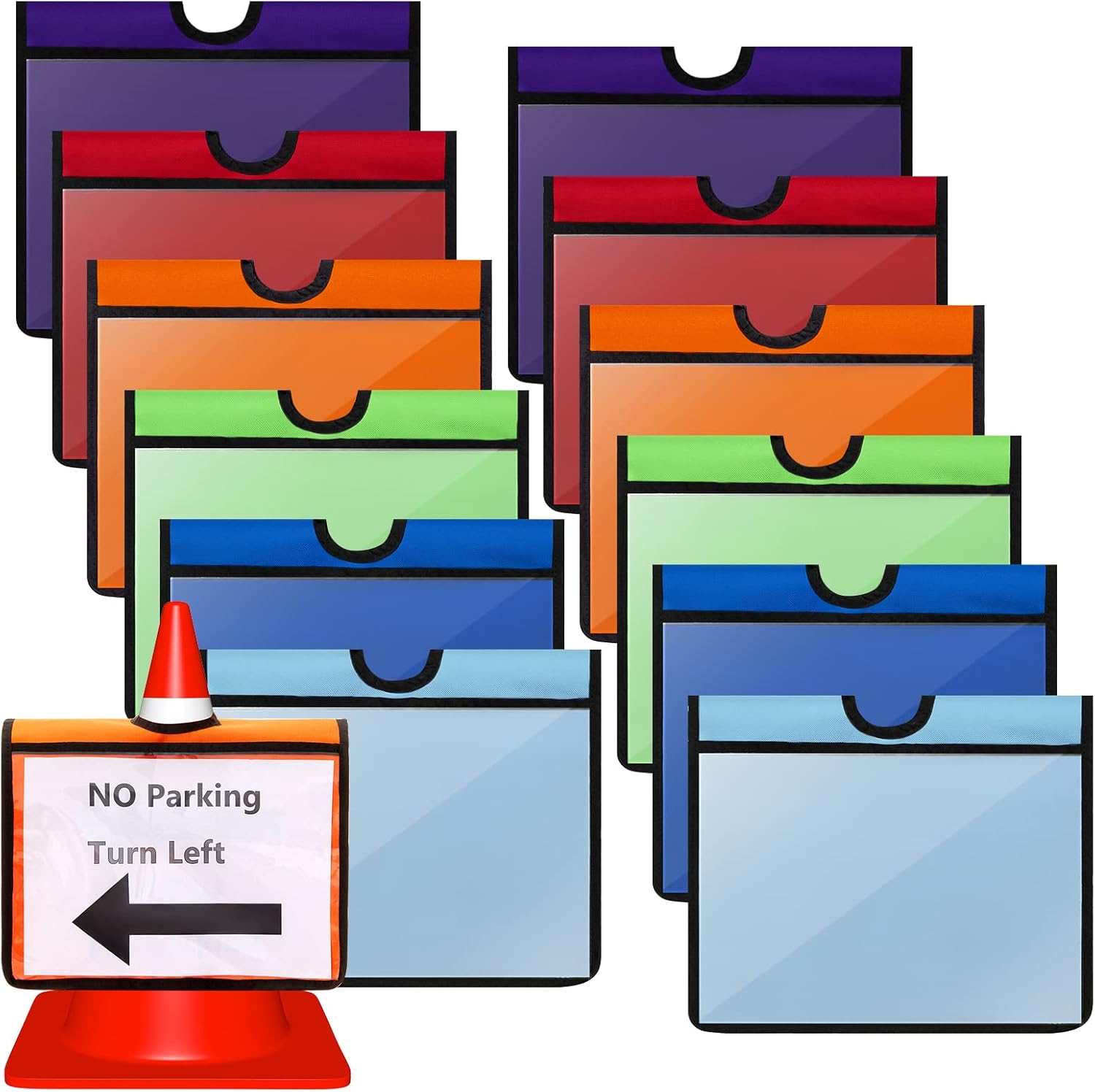 Set of 12 Traffic Cone Sleeve for Caution Traffic Cone