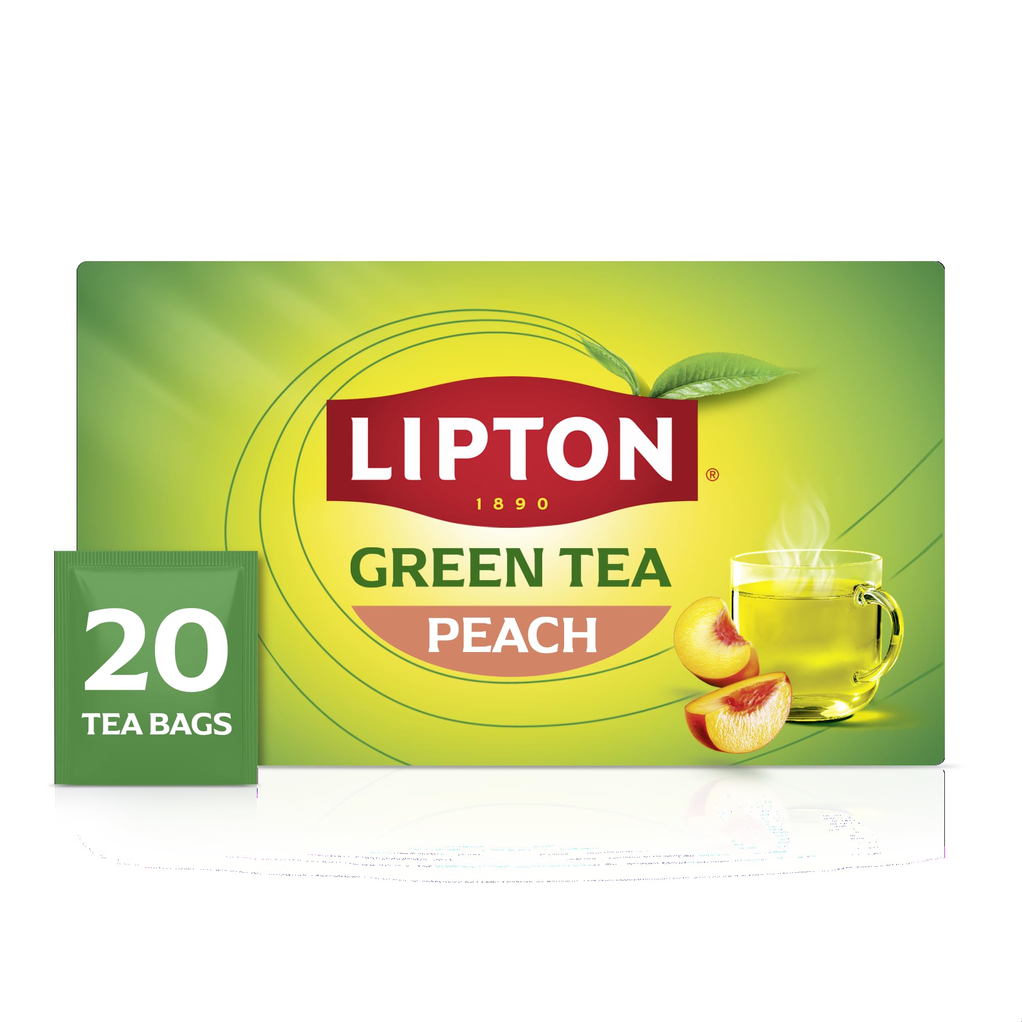 Amazon.com : Lipton Peach Green Tea Bags, Flavored, Unsweetened