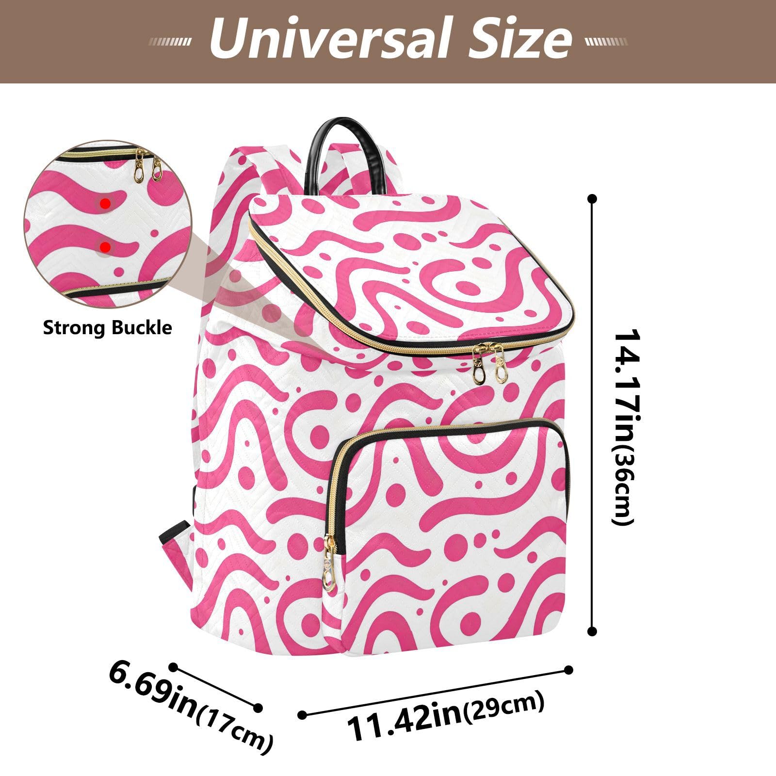 Zaino alla moda da 15 litri da donna, alla moda, robusto, leggero