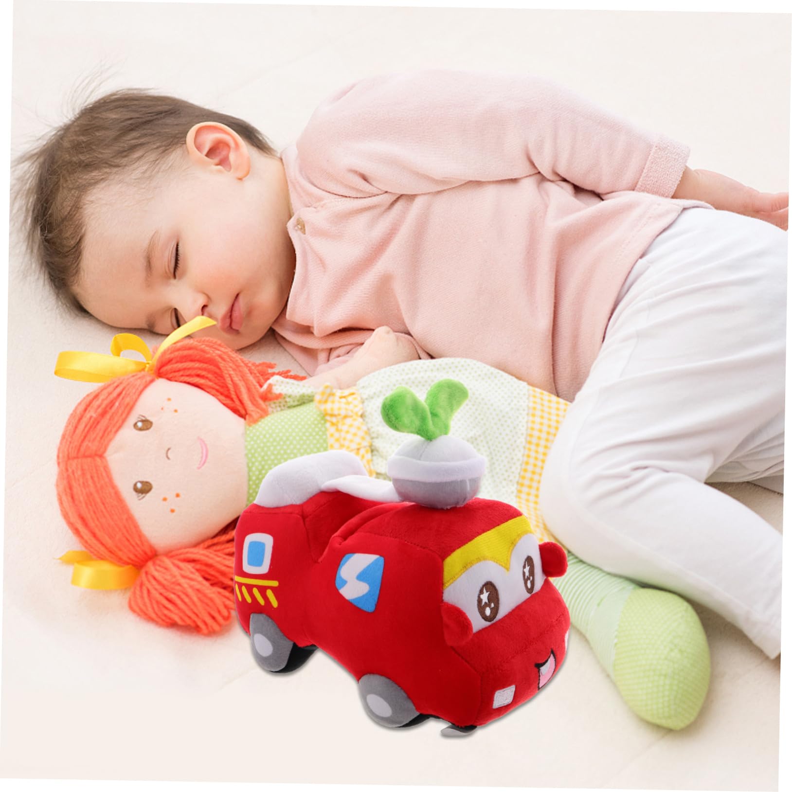 Camión de Bomberos de Peluche Rojo 20cm, Muñeco de PP Algodón