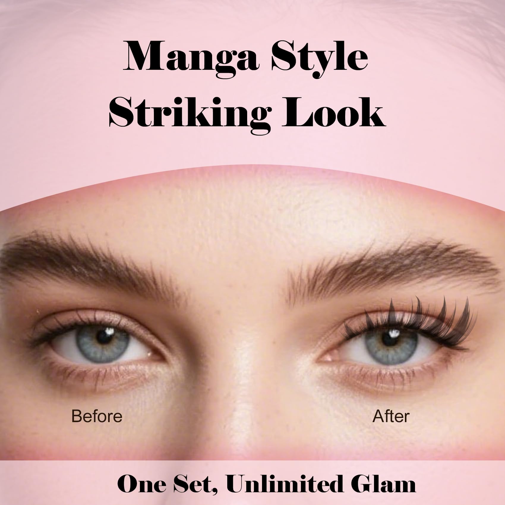 Fairy Manga DlYLashes Wimpernverlängerung, C-Curl, Wet-Look, wasserfest, langanhaltend, 8–18 mm, Bond-Verschluss und Entferner, Wimpern-Make-up, Kosmetik, AnimeStyle Evelashes
