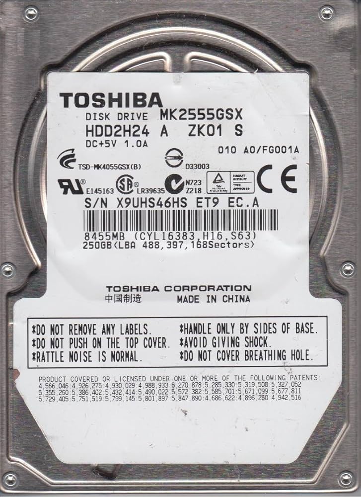 東芝 MK2552GSX 250GB 2.5-Inch SATA 内蔵型HDD 2mvetro TOSHIBA MK2552GSX(HDD2H02) 250GB 5400 RPM 8MB Cache SATA 1.5