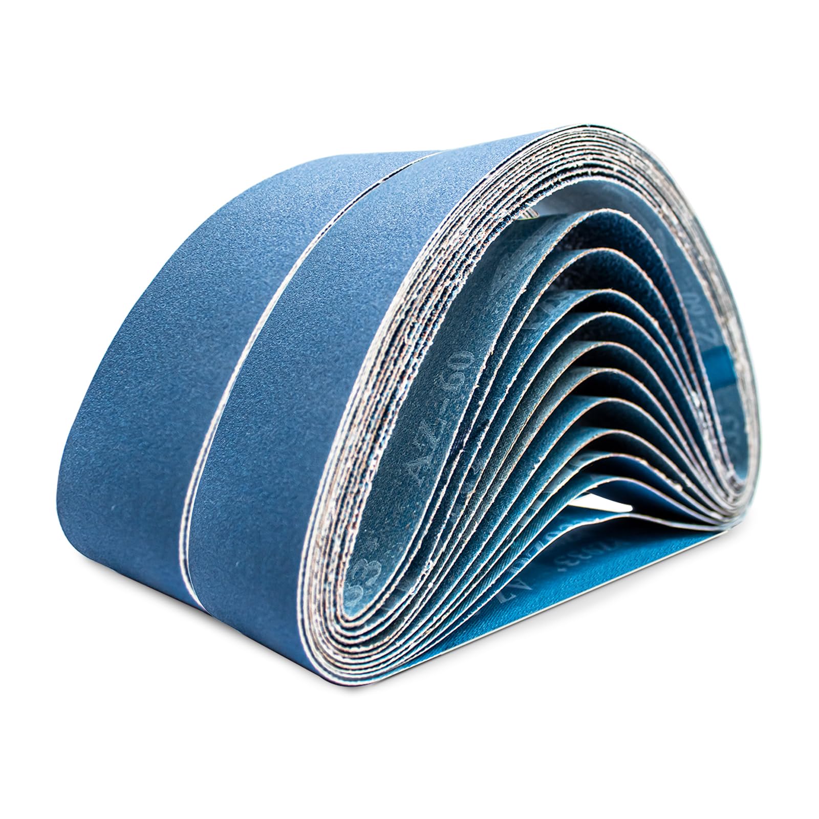 FEIHU Bandes abrasives métalliques 50 x 686 mm. Jeu de bandes abrasives. 2 x 60/80/80/100/120/240/320 pour ponceuse à bande d'établi. Pour le ponçage, le décalaminage et le polissage (12 pièces)
