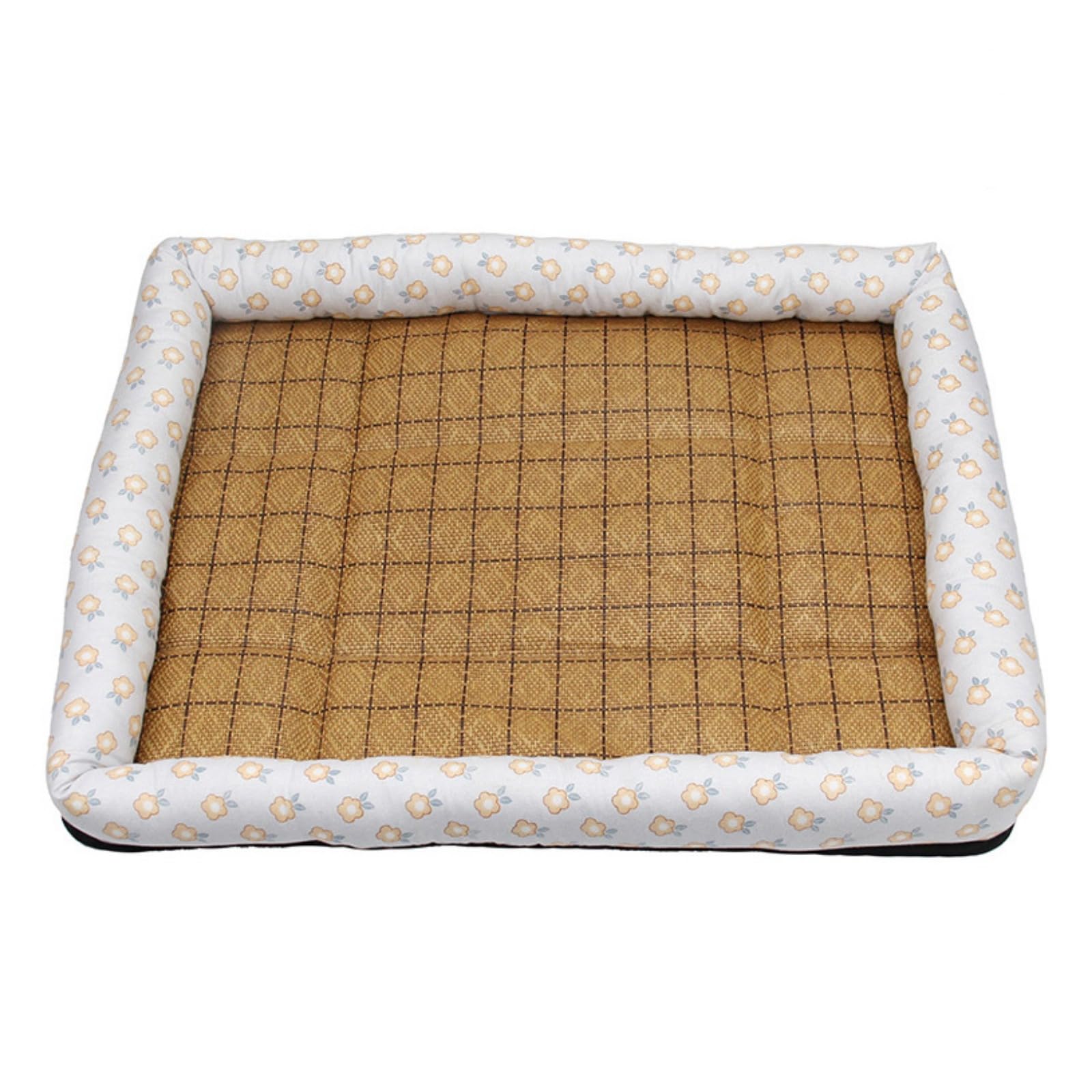 Kühlmatte für Hunde Katzen, Selbstkühlend Haustiermatte, Kühlpad Kühlkissen, rutschfeste Komfortabel Kühlbett für Zuhause, Auto Und Garten (Hellgrau,L(60x50 cm, 10 kg oder weniger))