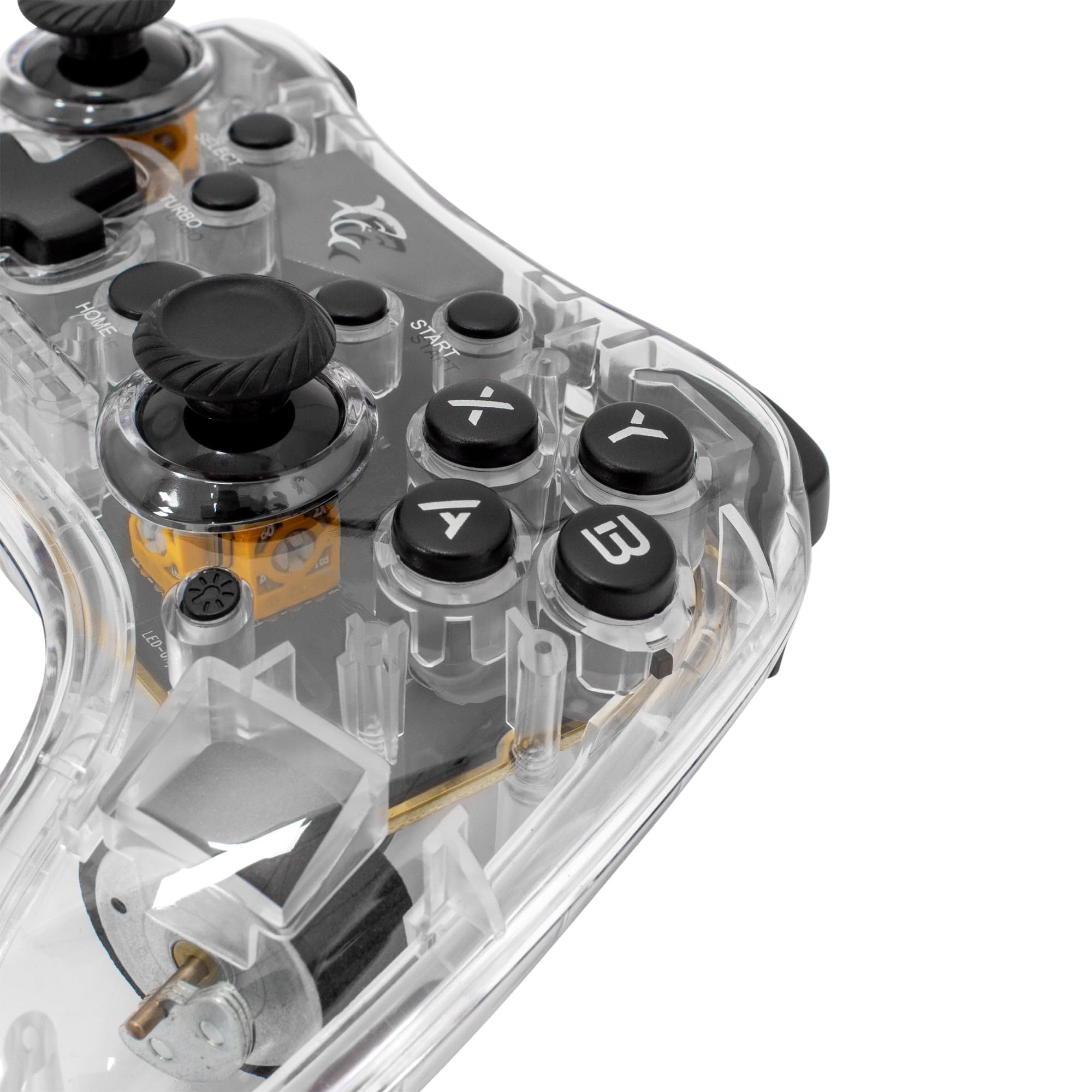 WHITE SHARK 837593 Joypad Controller di Gioco con Retroilluminazione LED e Doppia Vibrazione USB-C™ e Bluetooth