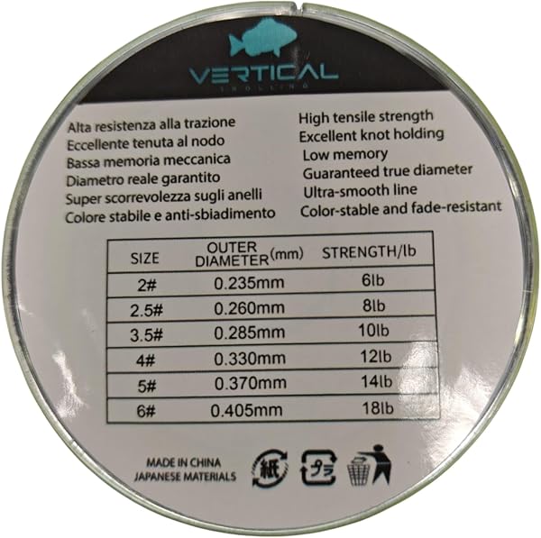 Monofilo da Pesca Nylon 500m – Alta Resistenza e Bassa Memoria – Fishing Line per Barca e Spinning – Colori Neutro, Arancio Fluo, Giallo Fluo - 3