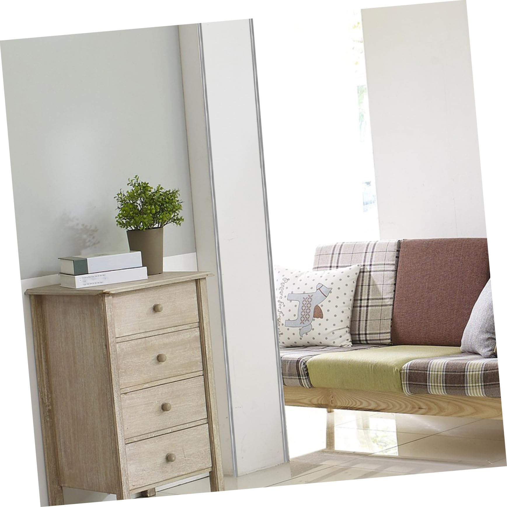 Moldura de Esquina de Pared Flexible Autoadhesiva Pvc Plata