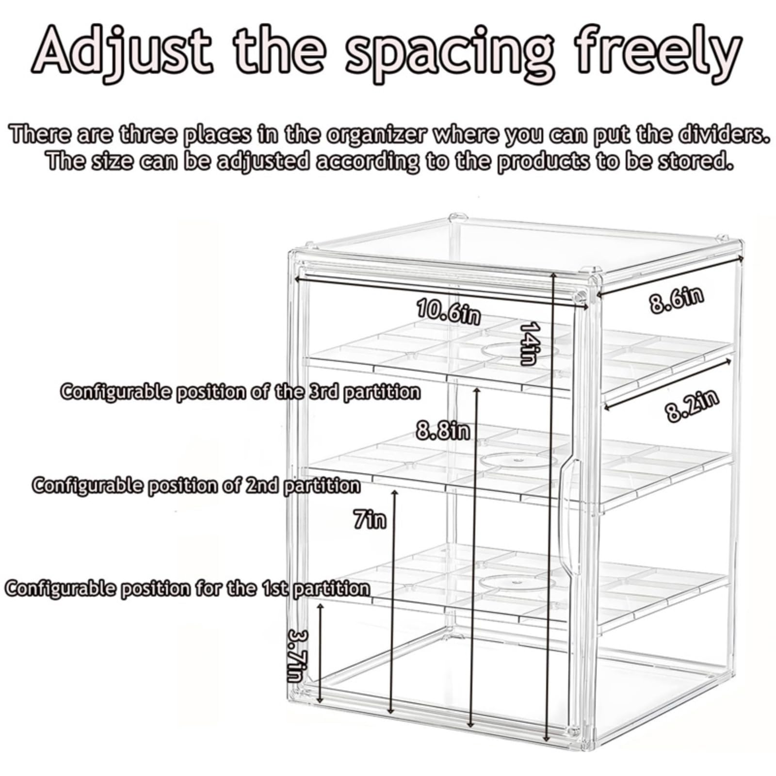 Vitrina de repostería para pan, caja de acrílico para donas, pasteles, pasteles, postres, magdalenas, galletas, para encimera de cocina, almacenamiento de pan transparente ajustable de 4