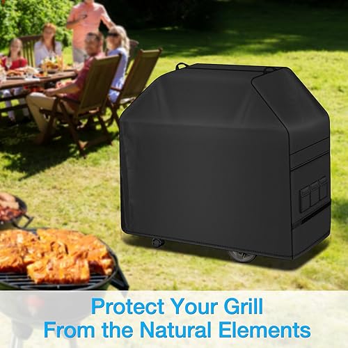Miniatura 7 de Funda para parrilla de barbacoa de 58 pulgadas, lista para el verano, resistente, impermeable, resistente a los rayos UV, a prueba de rasgaduras,