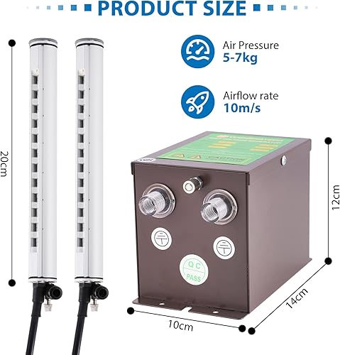 Miniatura 6 de YUCHENGTECH Barra de aire ionizante de 7.9 in, barra ionizante antiestática, barra eliminadora estática, barra de aire ionizante antiestática +