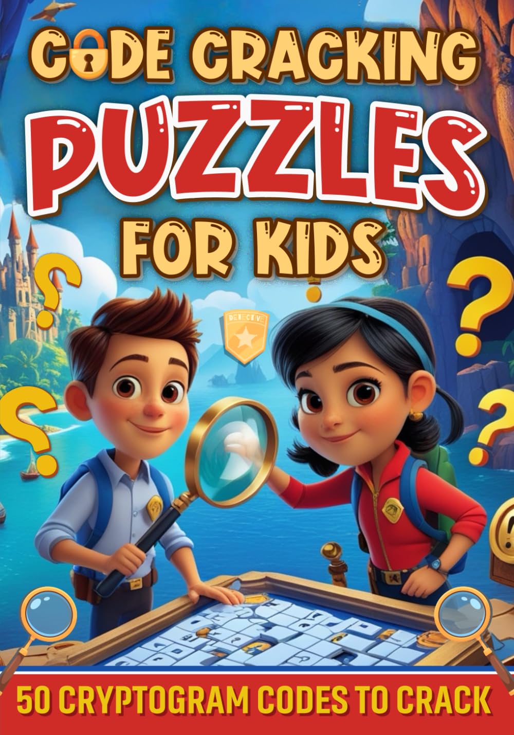 Code Cracking For Kids: 50 Fun & Challenging Secret Code Breaking Puzzles for Junior Spies & Code Breakers | Cryptogram Puzzle Book for Kids | Educational Activity to Boost Problem-Solving Skills