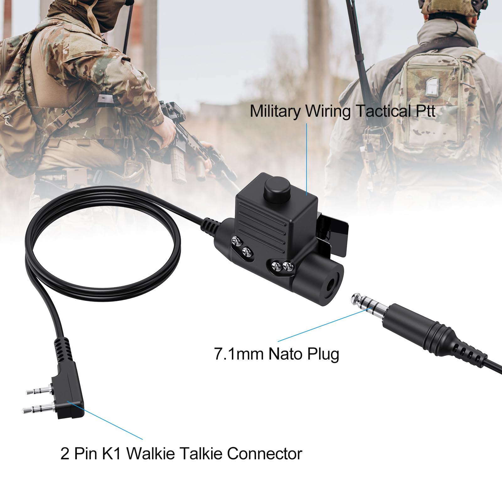 Taktyczny zestaw słuchawkowy walkie talkie, polowanie, strzelanie, airsoft, mikrofon Ptt, Boom, aktywny odbiór dźwięku, słuchawki radiowe z redukcją szumów, do RT68 H-777 RA89 RA79 UV-5R 5RM