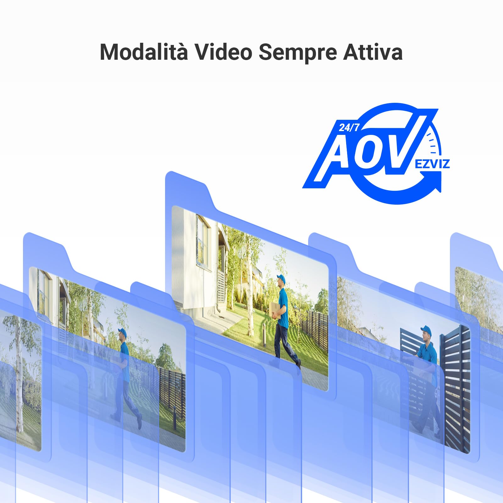 EZVIZ CB5 4K Telecamera Wi-Fi Esterno a Batteria Solare, 100% Senza Fili, Pannello Solare Integrato, Rilevamento di Persone/Veicoli, Visione Notturna a Colori, Audio Bidirezionale, Impermeabile IP65