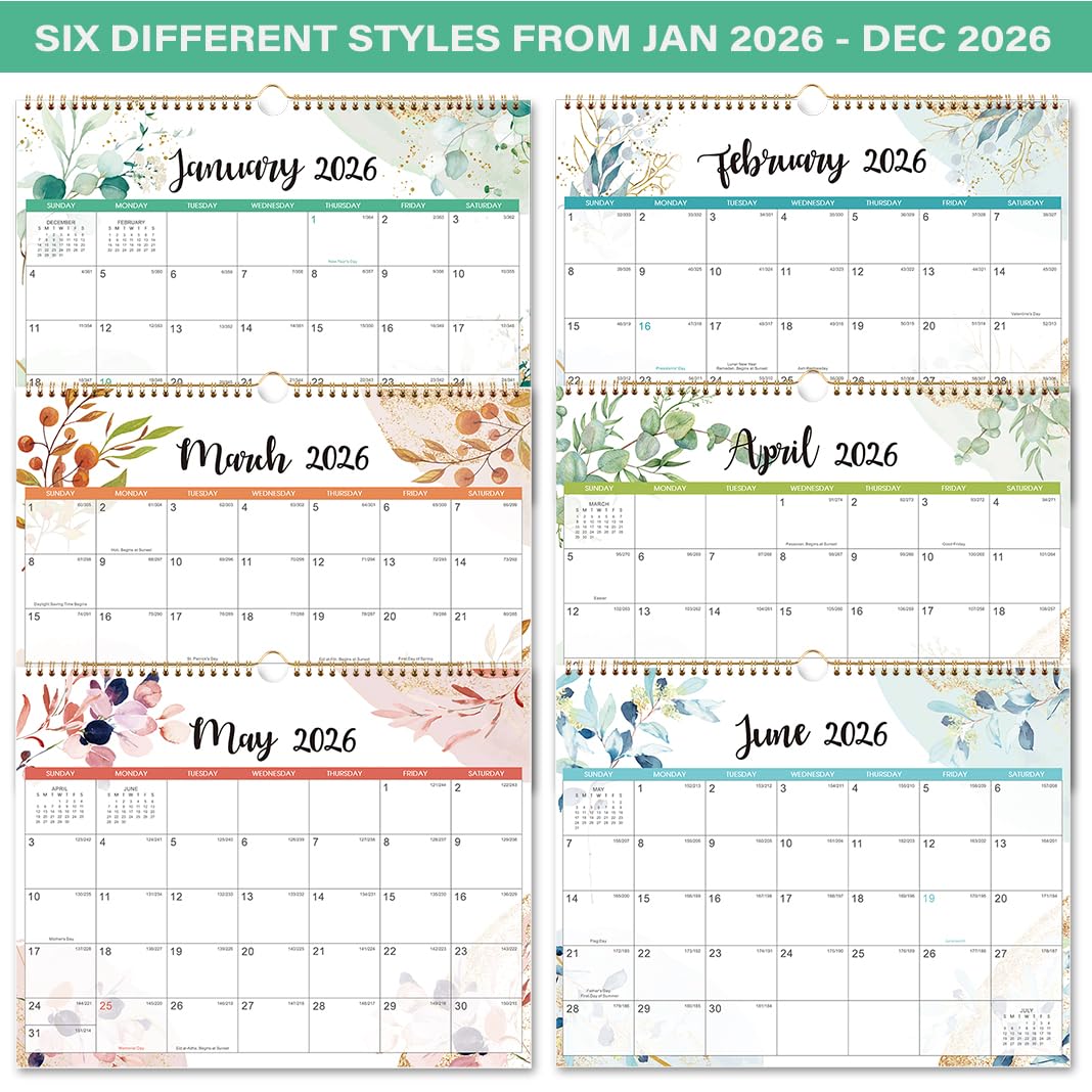 Teksome Wall Calendar 2025-2026 English Wall Calendar 2025-2026 | 18 Month Dangling Calendars With International Holidays For Home, School, Classroom - View #10
