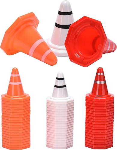 Top Race Conos pequeños  Naranja brillante rojo y blanco  Juguete educativo de plástico para niños  Diseño ligero y estable  Ideal para enseñar