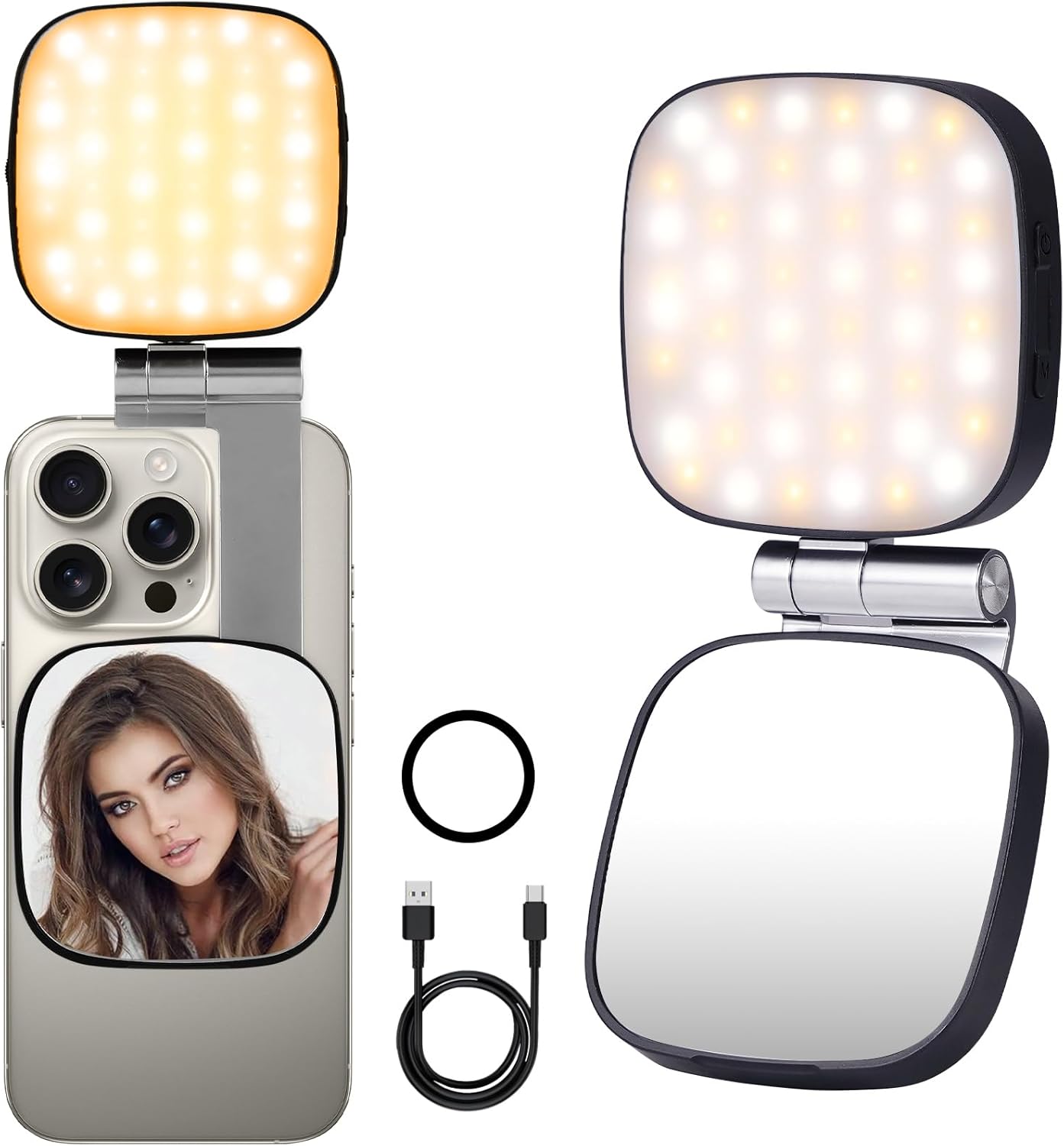 SMALLRIG Magnetic Selfie Light For IPhone, Phone Light With A Mirror