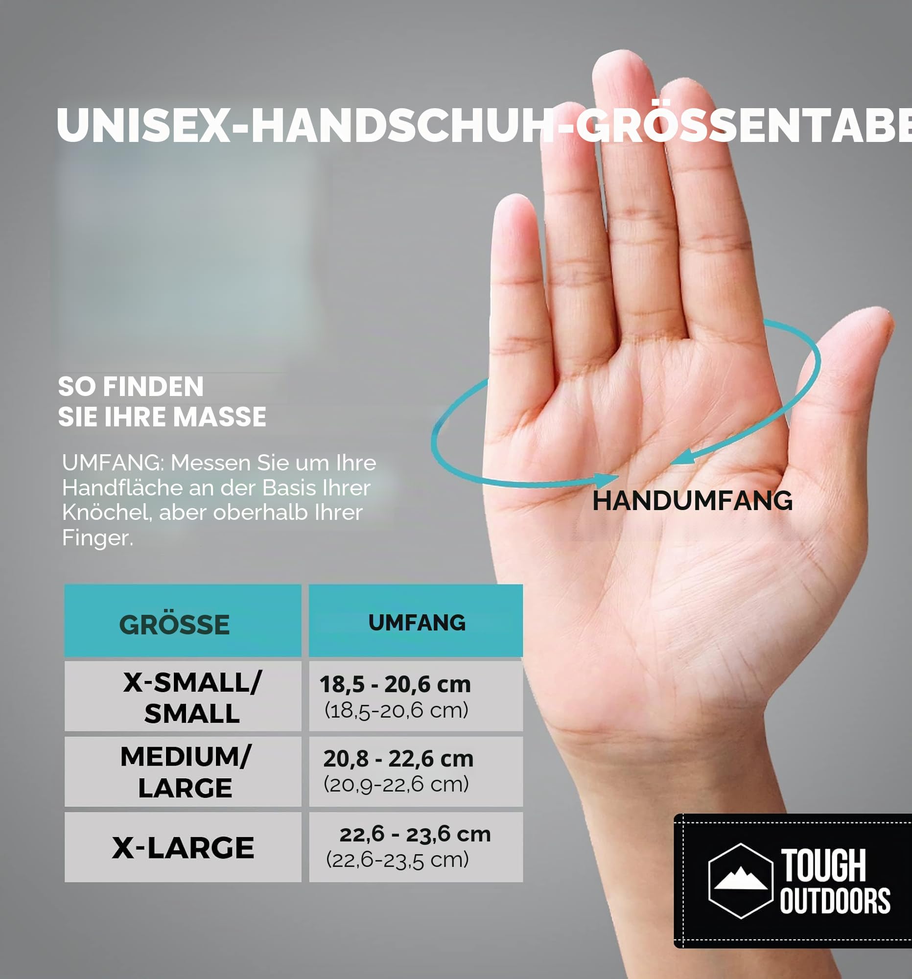 Tough Outdoors Ski-Fäustlinge für Erwachsene, wasserdichte Winterhandschuhe für Herren und Damen, Thermo-Fleece-Futter für kaltes Wetter