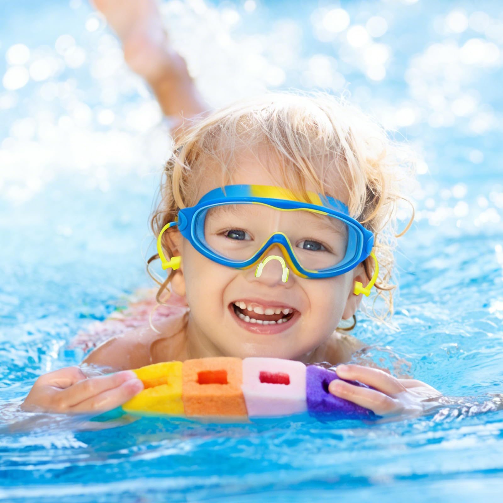 JSTHHTT 2 piezas gafas natación para niños, gafas de natación para niños, anti-UV, a prueba de fugas y antivaho y visión panorámica, sello de silicona, gafas de natación de 3 a 15 años
