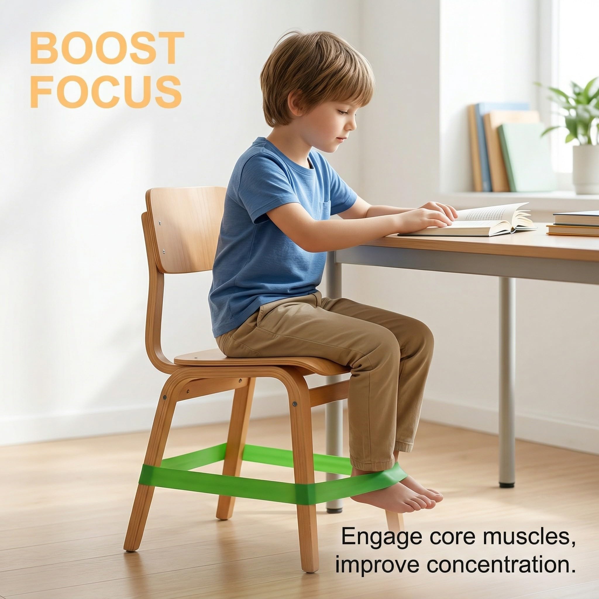 3 Pezzi Elastici per Sedia per Bambini, Cinghie Elastiche per Sedie per Bambini, Fidget Cinghie per Seduta, Fasce per Sedie Fidget, Foot Bands Chair Fidget Bands, ideali per ADHD