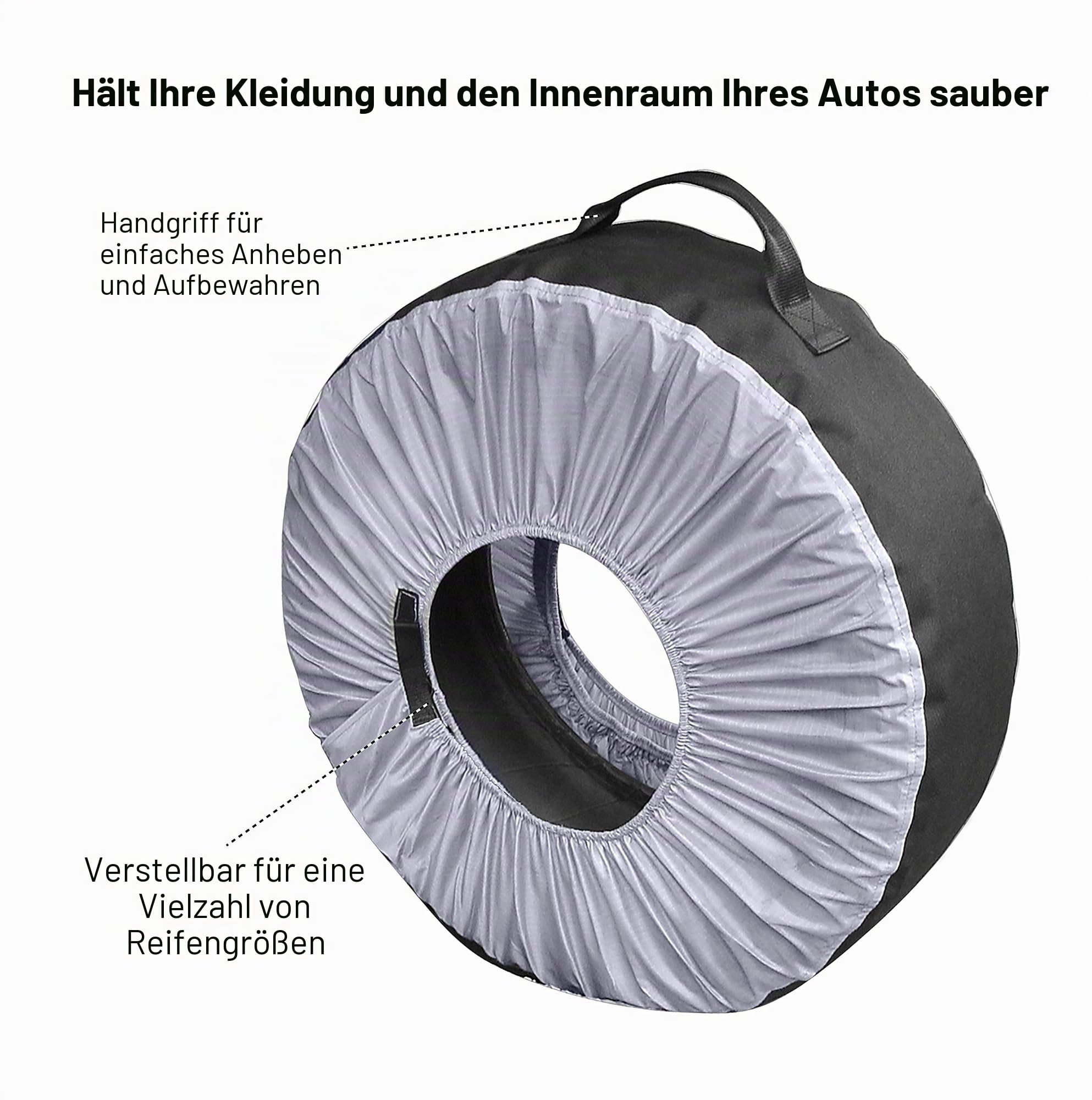 Kurgo Saisonale Reifentasche & Radfilze | Ersatzreifenabdeckung | Tragbare Radtaschen | Winterreifenabdeckung | umweltfreundliche Reifentaschen | Griff für einfachen Transport | universelle Passform