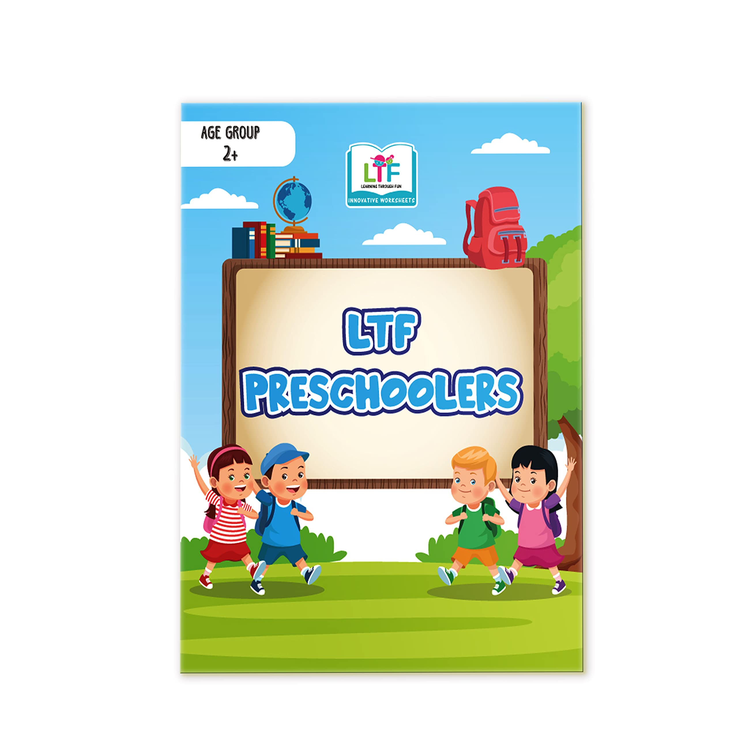 LEARNING THROUGH FUN - Preschoolers book for Early Learning Brain Development, Nursery & Kindergarden, Ideal for 2-4 Years, Educational Worksheet