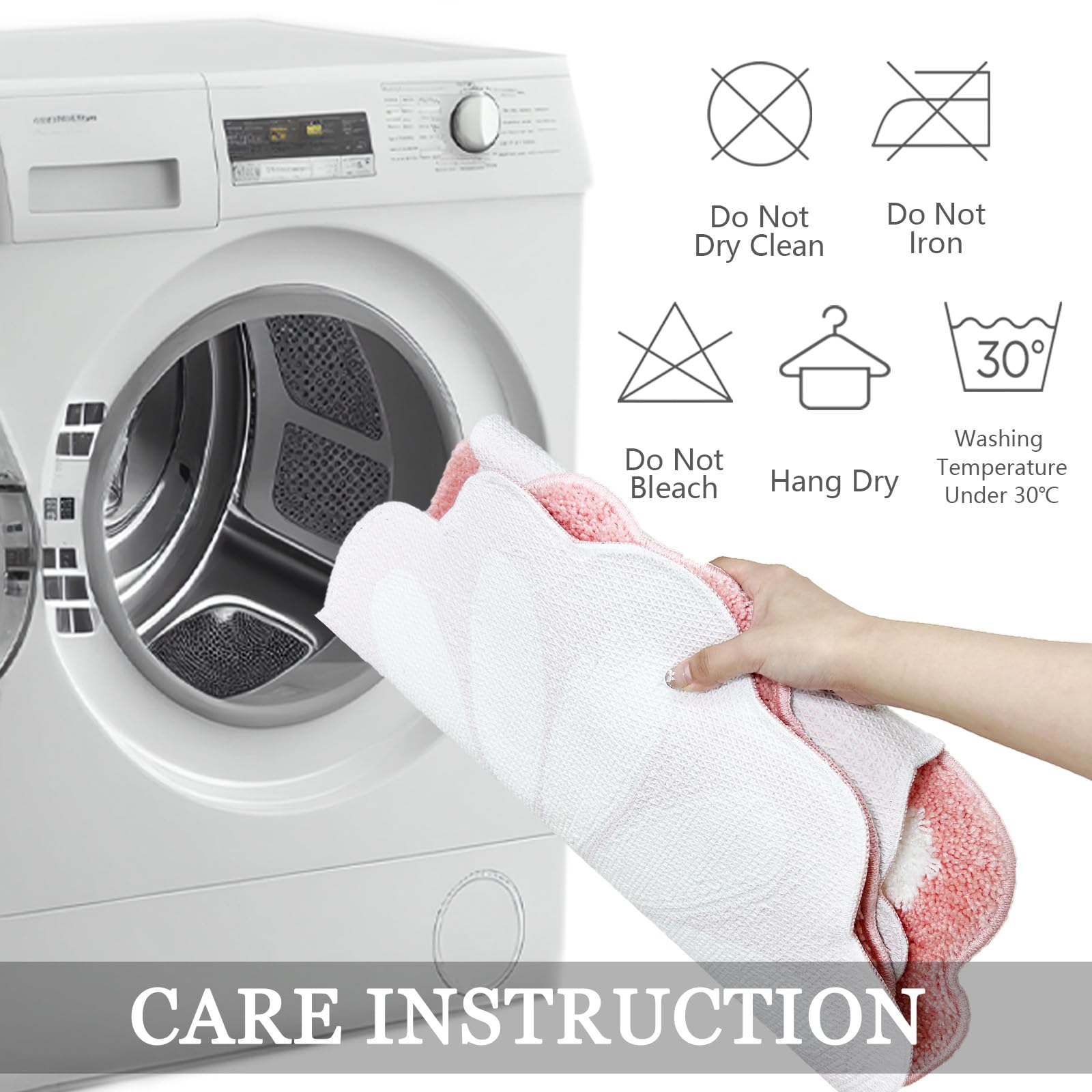 Tappeto lungo da bagno rosa, tappeto per camera da letto, tappetino da bagno rosa margherita tappeto da bagno carino fiore tappeto da bagno tappetino da bagno assorbente tappetino da bagno