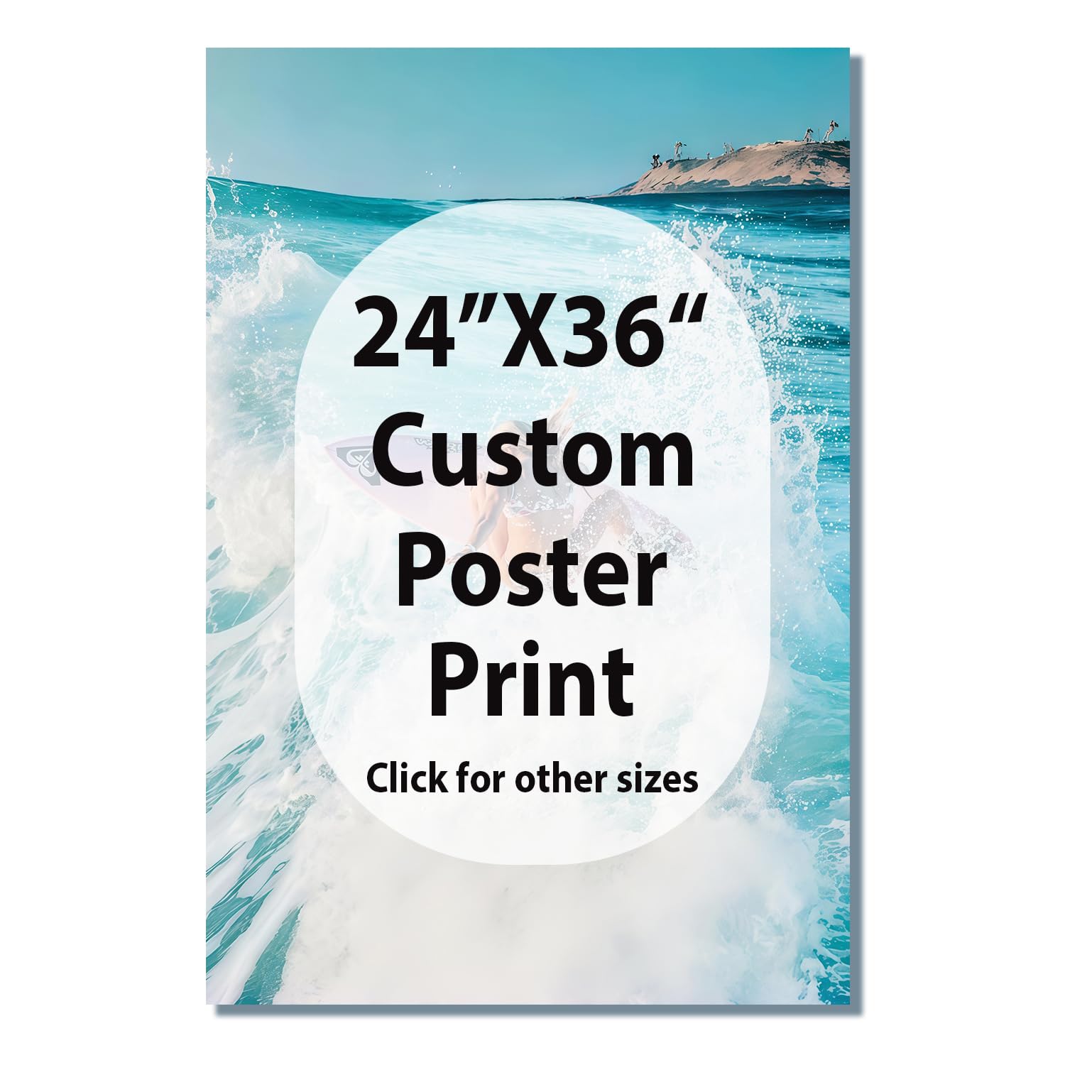 JIMUJIA Custom Canvas Art Print (24L x 36W), Personalized Photo Wall Decor | Unframed Canvas Print (Optional Frames) Customizable Photo Portrait Gift for Living Room, Bedroom, Office Decor